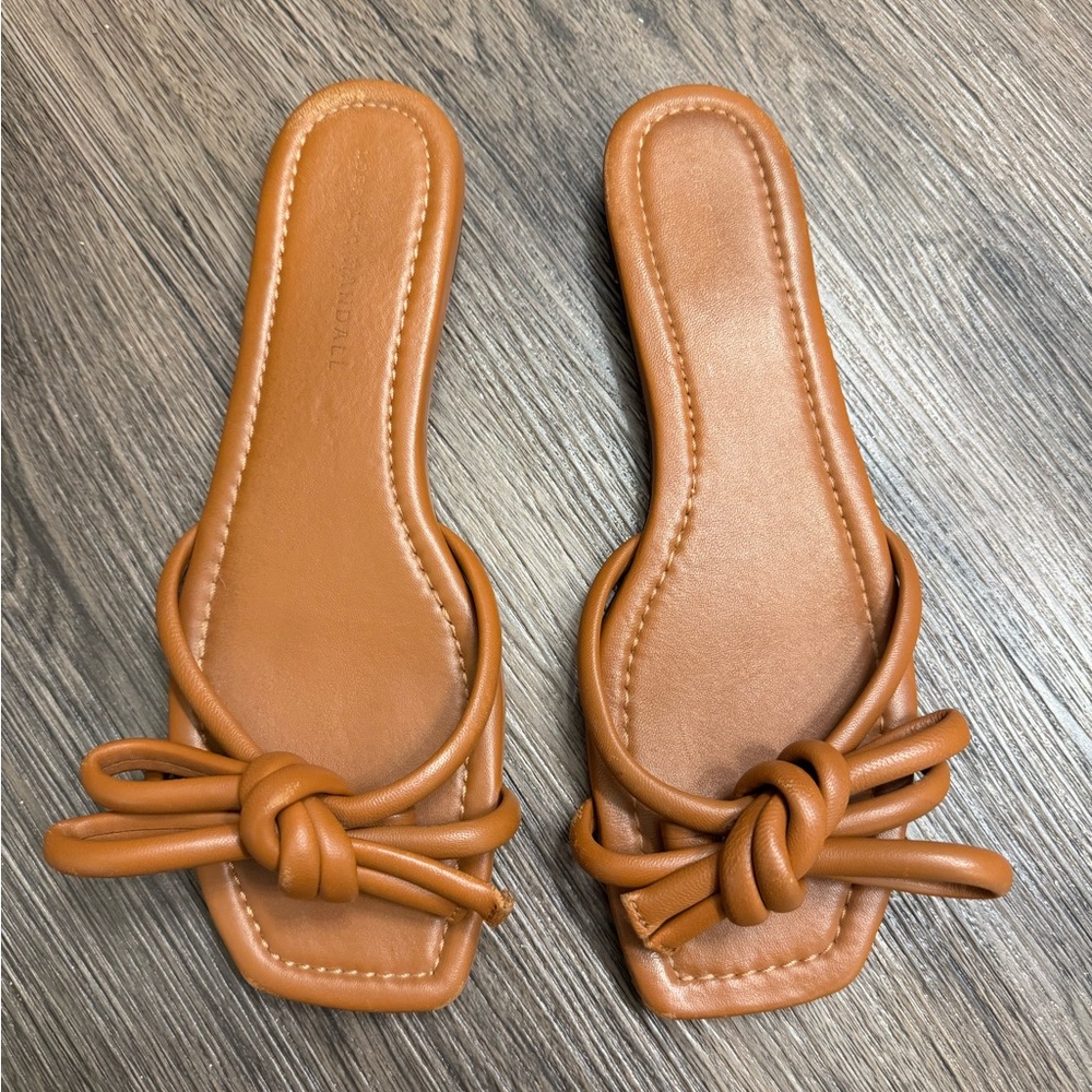 Loeffler Randall Tan Knotted Sandals